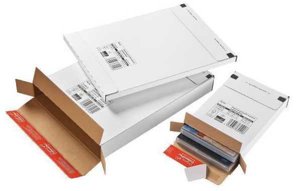 Versandkarton portooptimiert, weiß 244 x 344 x 28 mm (Maxibrief)