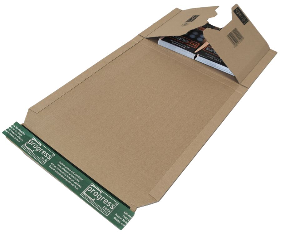 Buchverpackung "ECO Plus" Wellpappe, braun 274 x 191 x 0-80 mm (DIN B5)