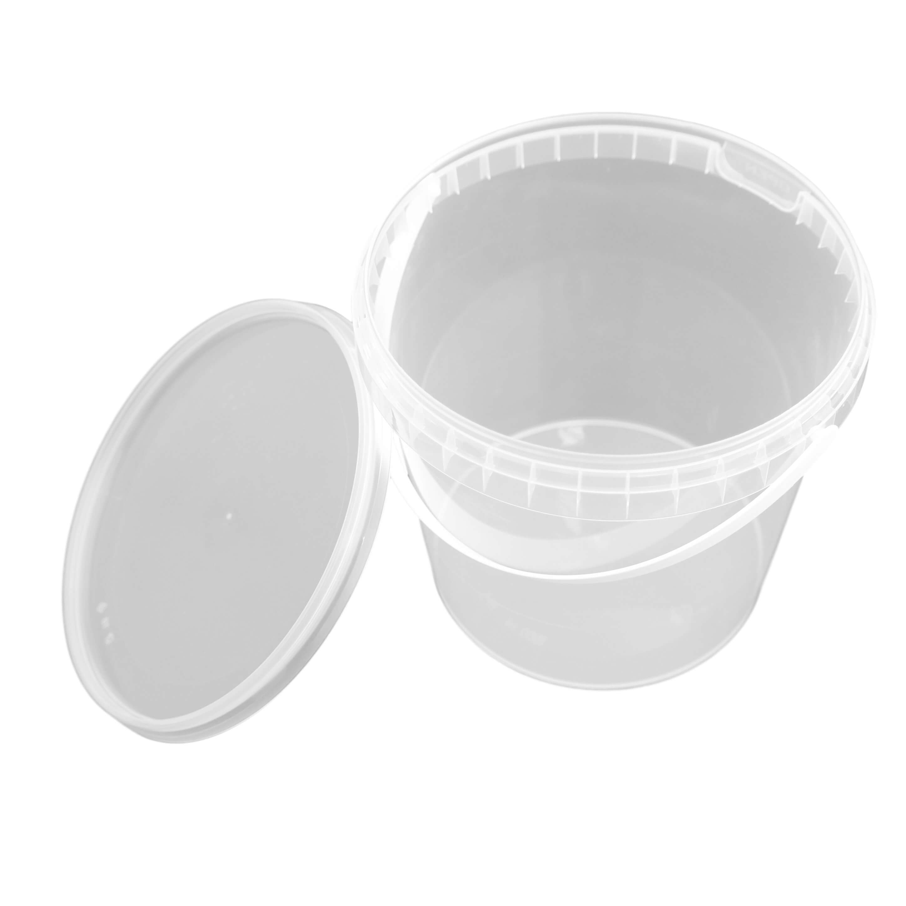 transparenter Originalitätsverschlussbecher rund PP mit Henkel und Deckel 1060 ml (Höhe: 119 mm)