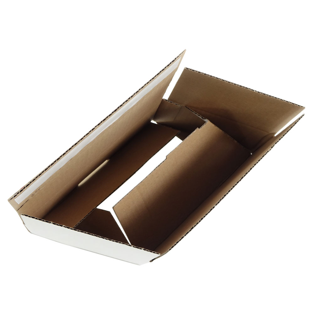 210 x 140 x 80 mm Retourenkarton wiederverschließbar weiß