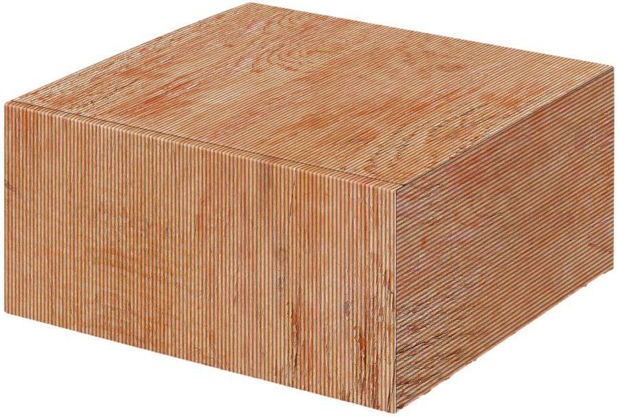 Geschenkbox Allrounder offene Welle "Holz modern" 250 x 250 x 120 mm
