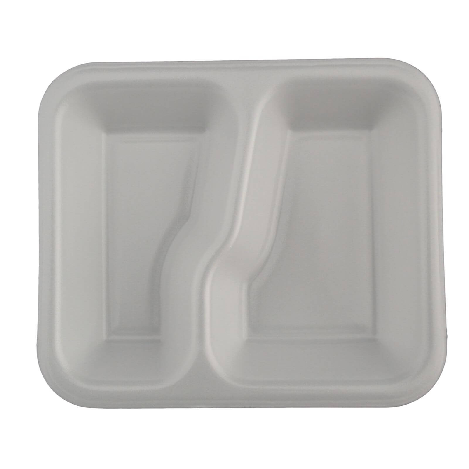 Thermo-Siegelschale EPS weiß, 247 x 212 x 40 mm 2-geteilt abgesetzt (875 ml) #613