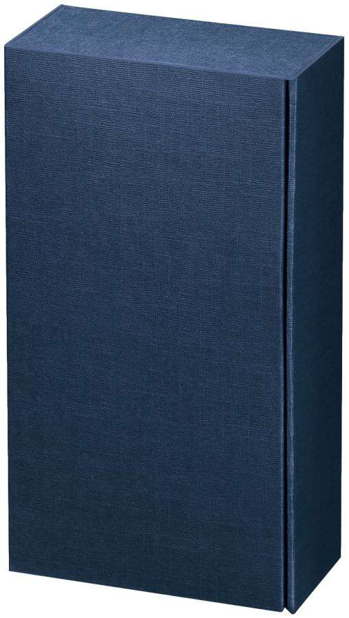 Geschenkbox Strukturprägung 2er Wein/Sekt dunkelblau