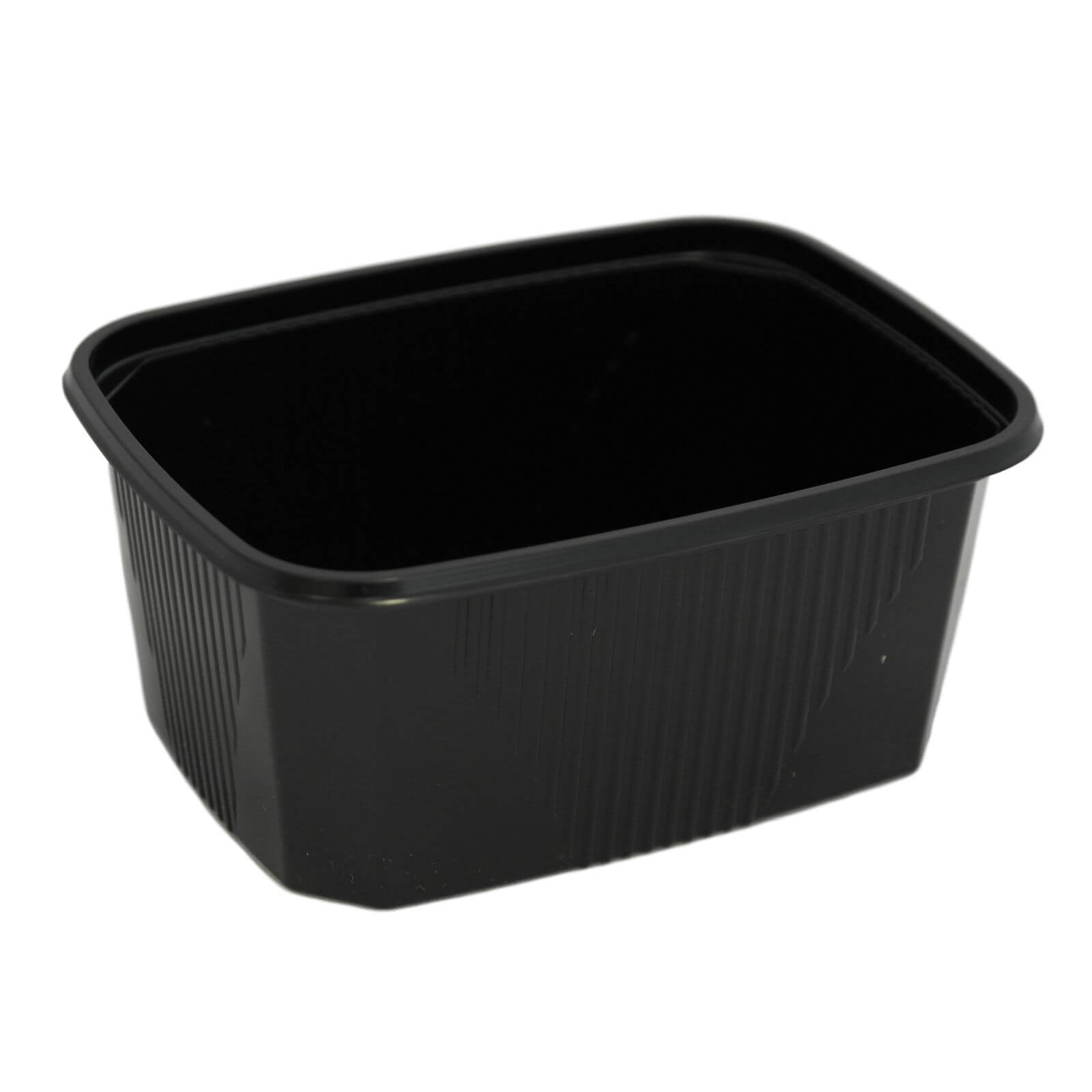 schwarzer Feinkostbecher PS 250 ml (108 x 82 x 46 mm)