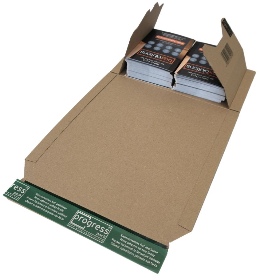 Buchverpackung "ECO Plus" Wellpappe, braun 249 x 165 x 0-60 mm (DIN A5+)