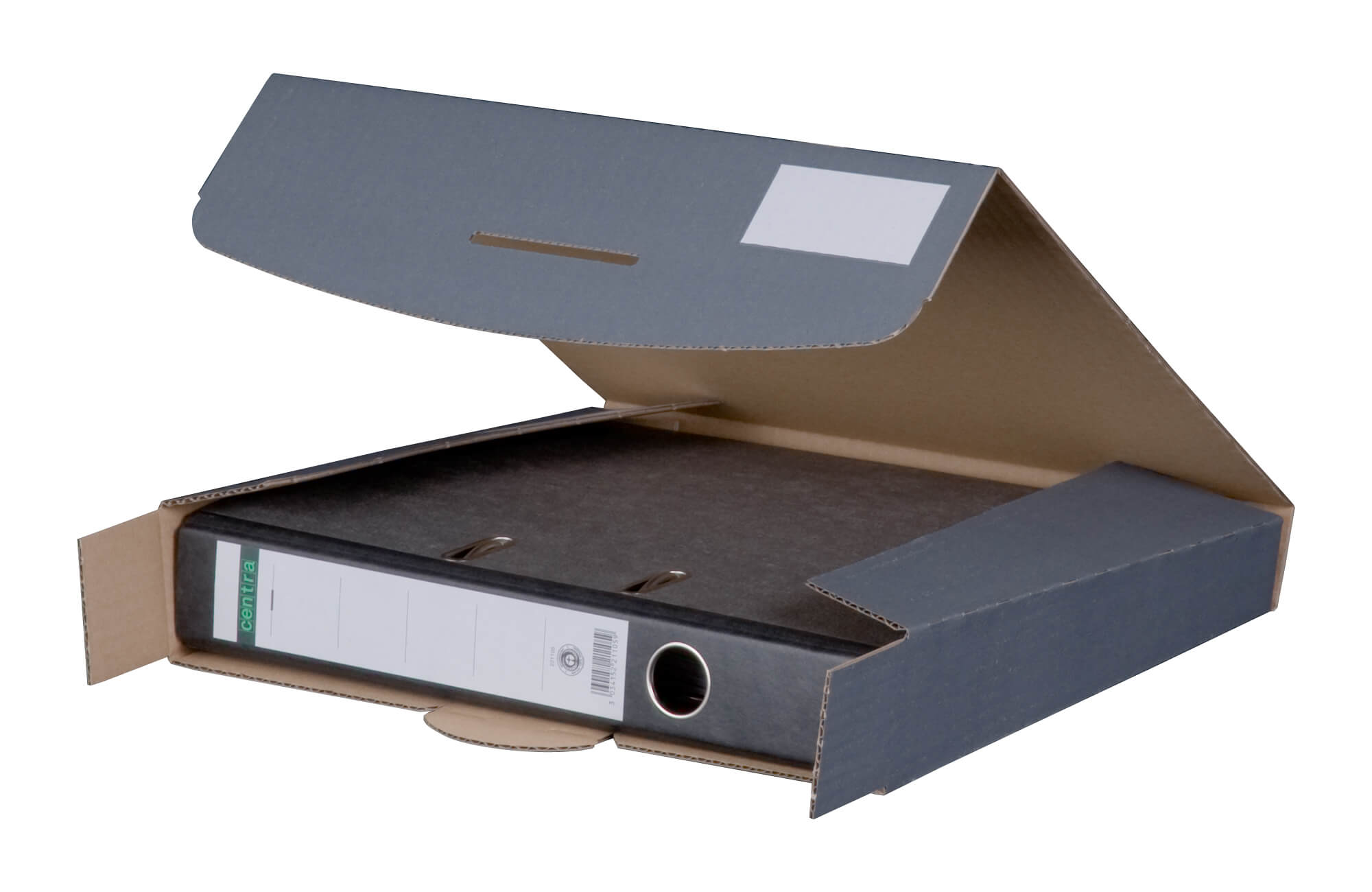 Ordnerversandverpackung wiederverschließbar anthrazit 50 mm