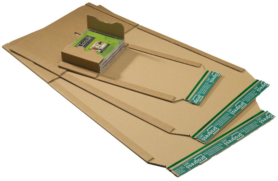 Buchverpackung "Premium" Wellpappe, braun 293 x 235 x 0-35 mm (DIN A4)