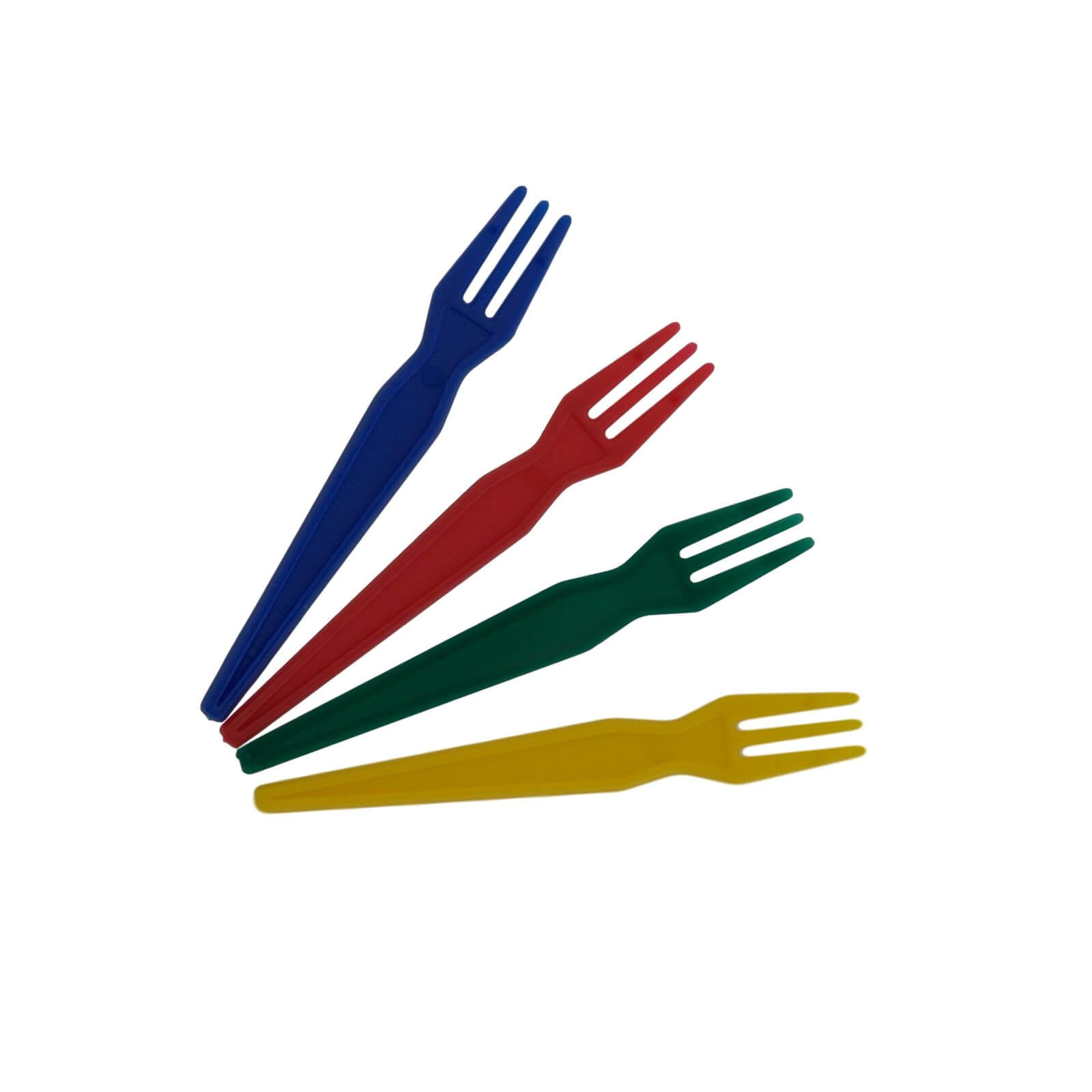 Einweg Pommesgabel bunt gemischt klein