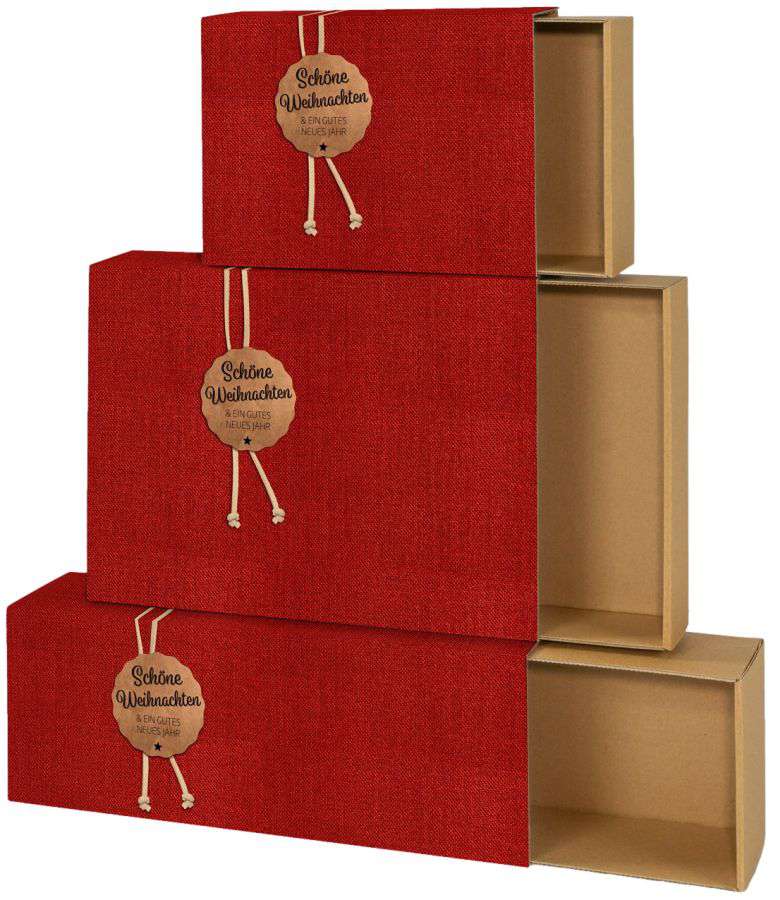 Geschenkbox Schuber "Schöne Weihnachten" 180 x 130 x 70 mm