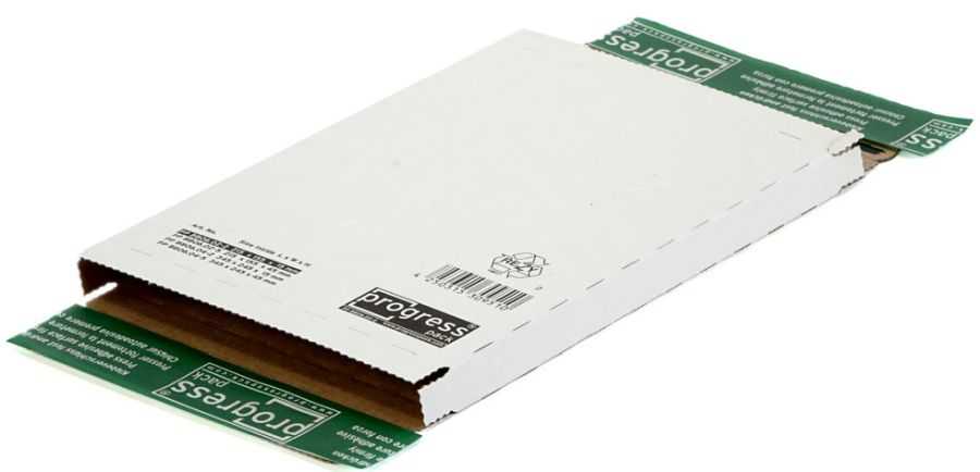 Versandtasche "Premium" portooptimiert, Wellpappe, weiß 215 x 155 x 15 mm (DIN A5)