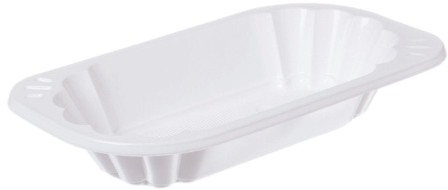 weiße Kunststoff Imbissschale PP 177 x 96 x 31 mm (250 ml)
