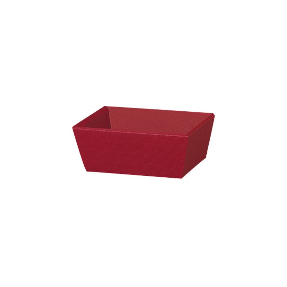 Präsentkorb viereckig offene Welle 190 x 140 x 100 mm, bordeaux