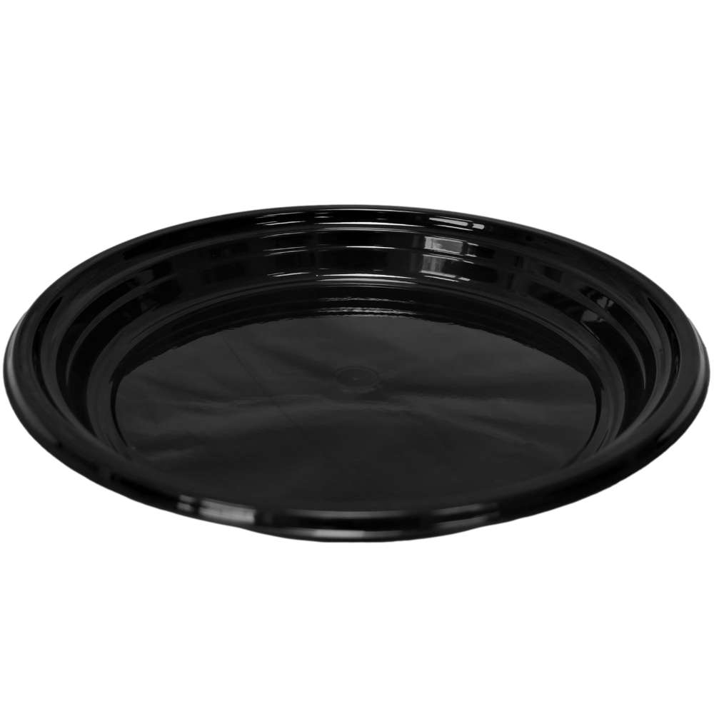Mehrweg Menüteller schwarz ungeteilt Ø 220 mm