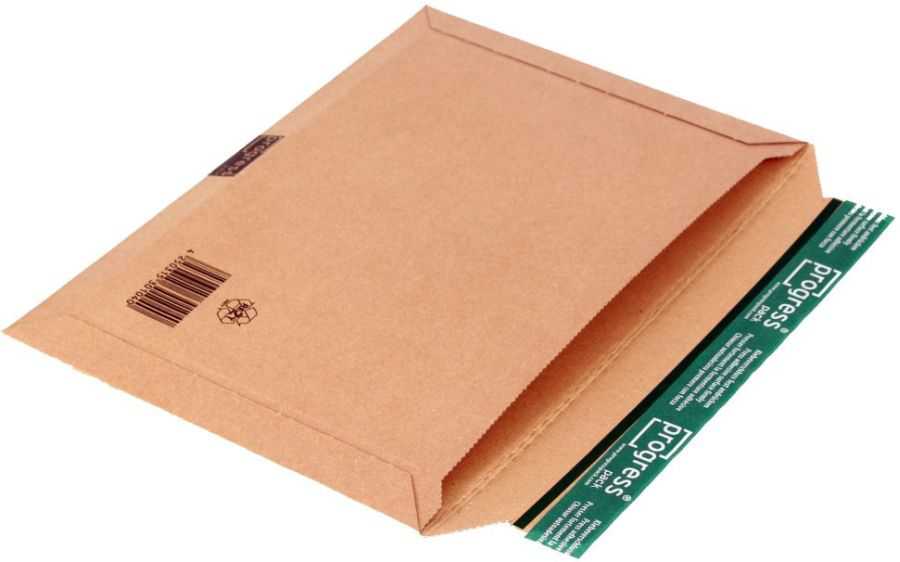 Versandtasche "ECO" Querbefüllung, Wellpappe, braun 360 x 250 x 0-30 mm (DIN B4)