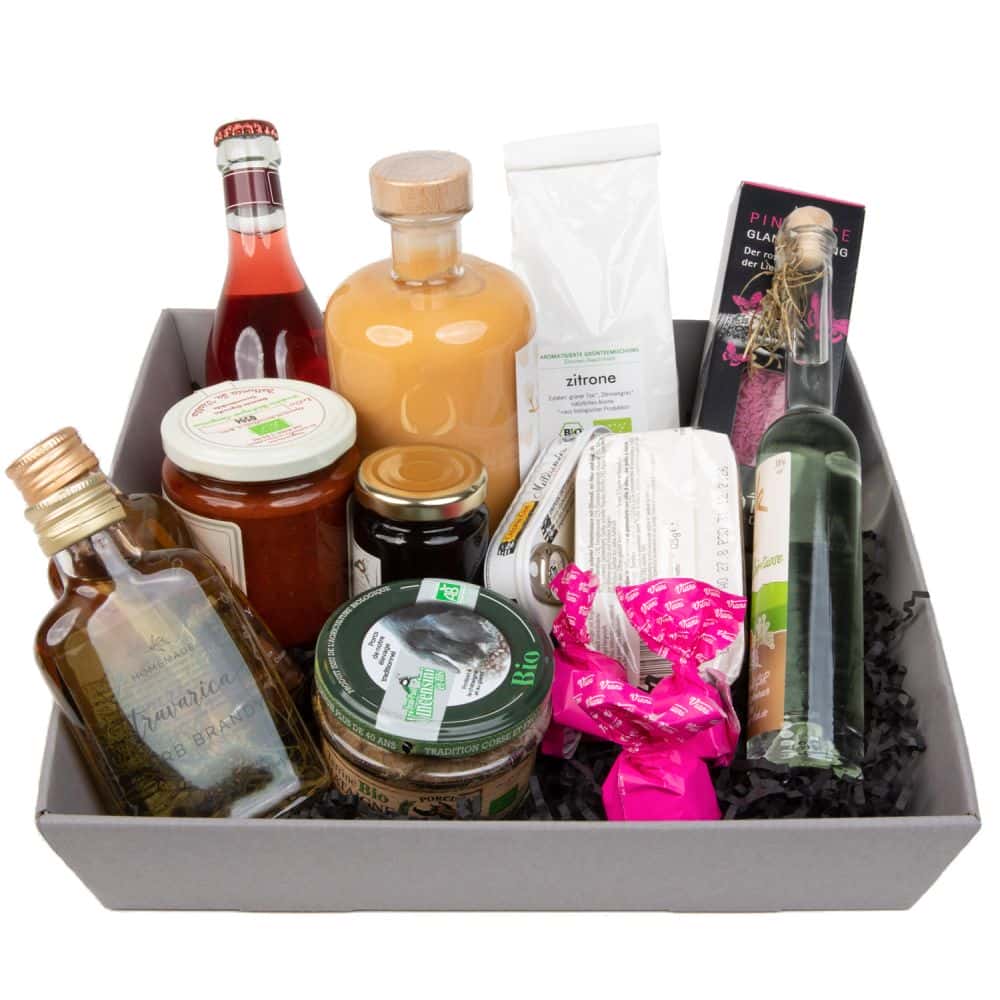 Präsentkorb quadratisch 260 x 260 mm Schiefergrau