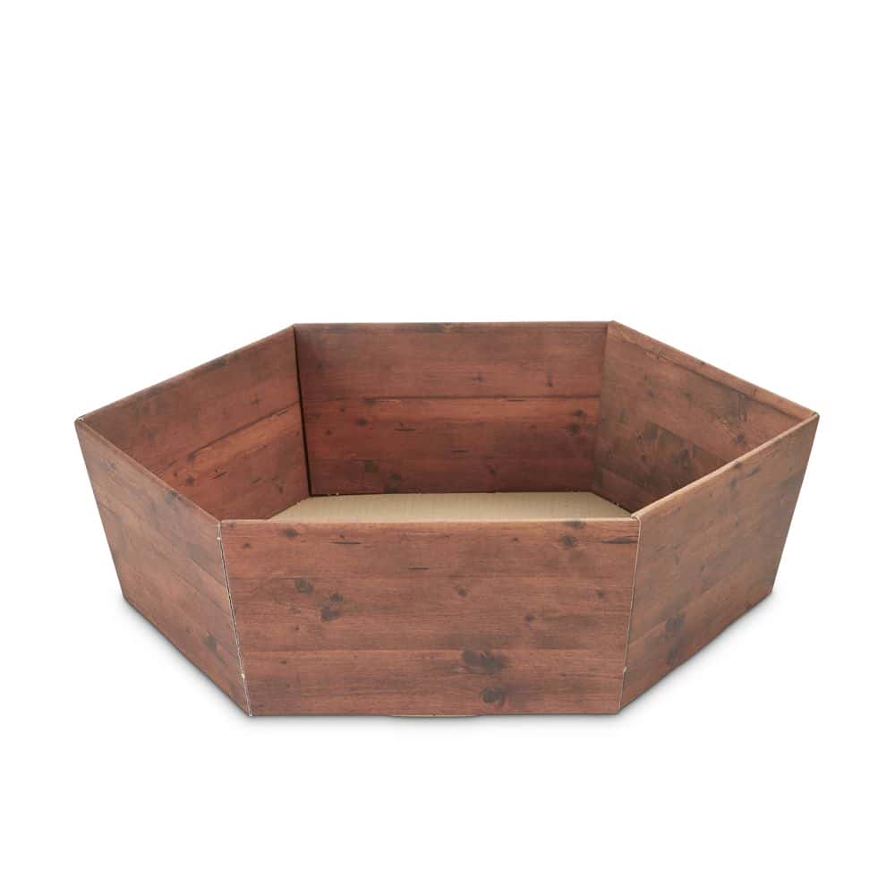 Präsentkorb sechseckig 305 x 270 x 85 mm Holz