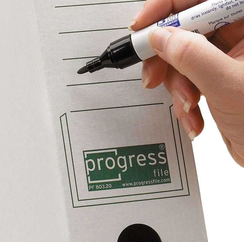 Archivboxen "Bianco", weiß, 250 x 70 x 317 mm (DIN A4+)