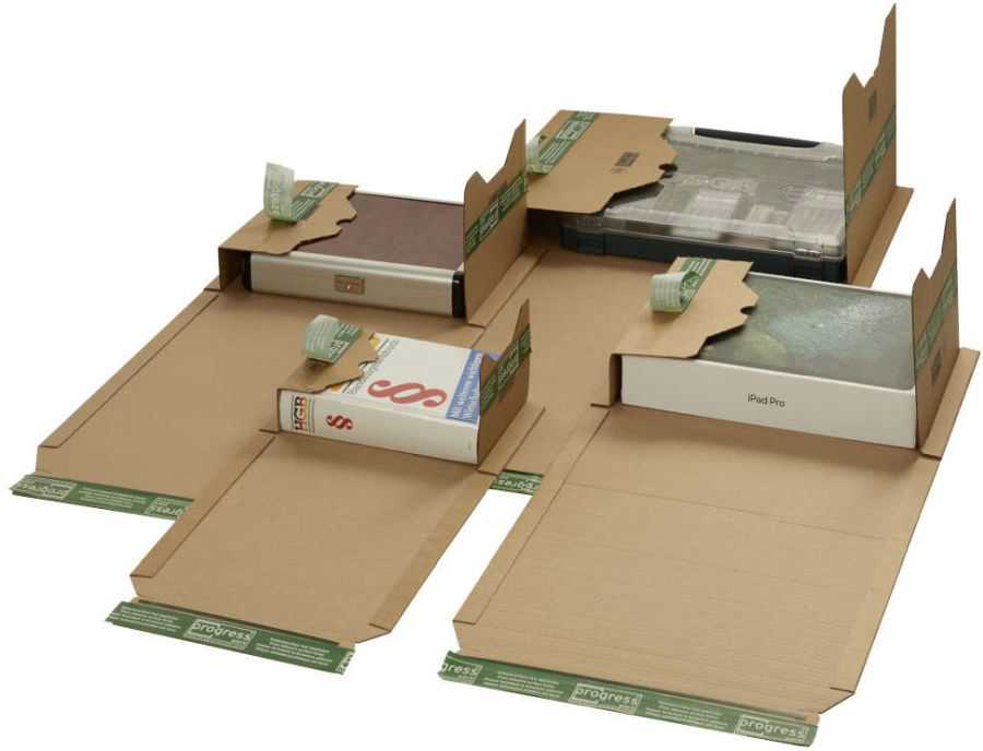 Buchverpackung "Premium Secure" Wellpappe, braun 300 x 220 x 0-80 mm (DIN A4)