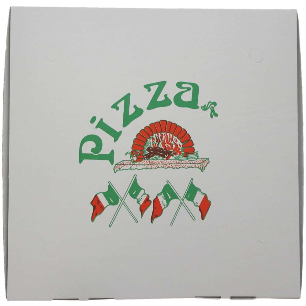 Weißer Pizzakarton (New York) 60 x 60 x 5 cm