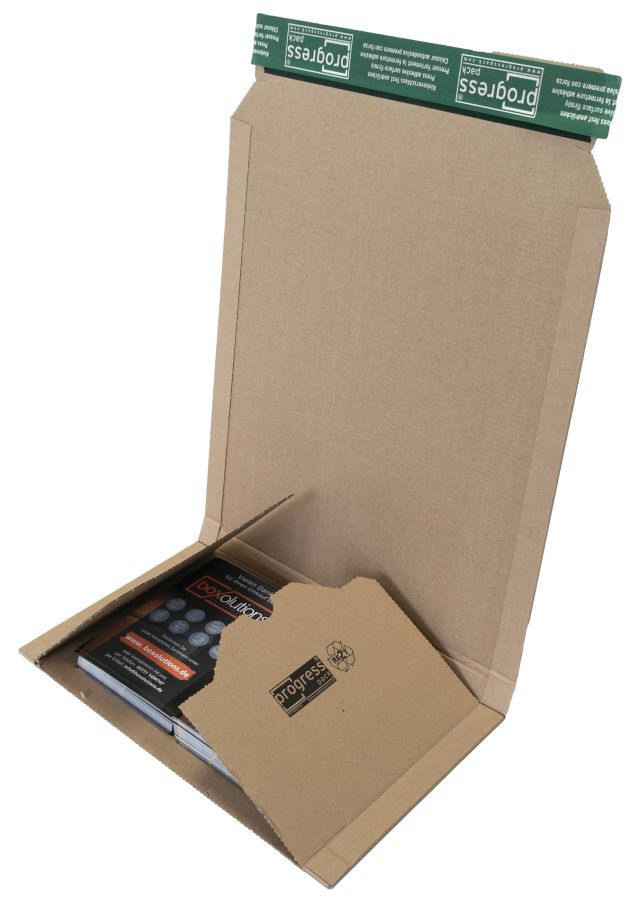 Buchverpackung "ECO Plus" Wellpappe, braun 274 x 191 x 0-80 mm (DIN B5)