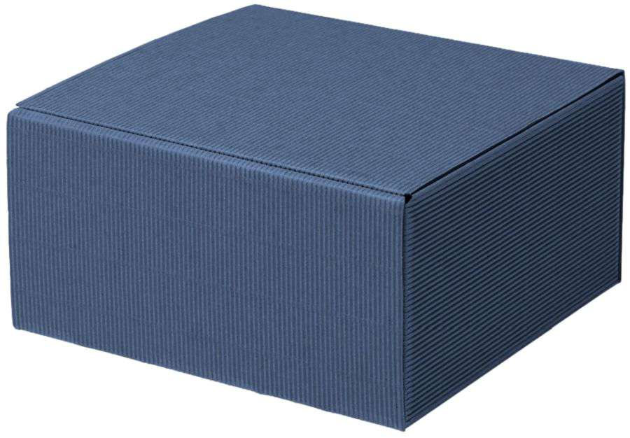 Geschenkbox Allrounder offene Welle 200 x 200 x 100 mm dunkelblau Geschenkbox Allrounder offene Welle 200 x 200 x 100 mm dunkelblau
