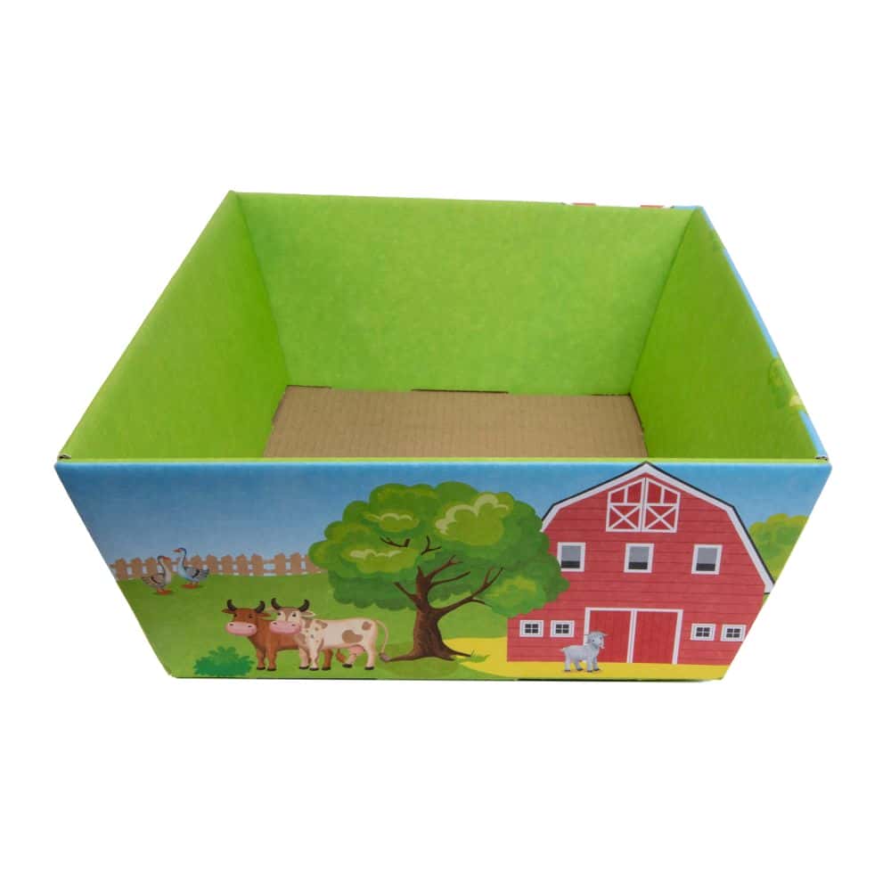 Präsentkorb viereckig 200 x 275 x 80 mm Bauerhof