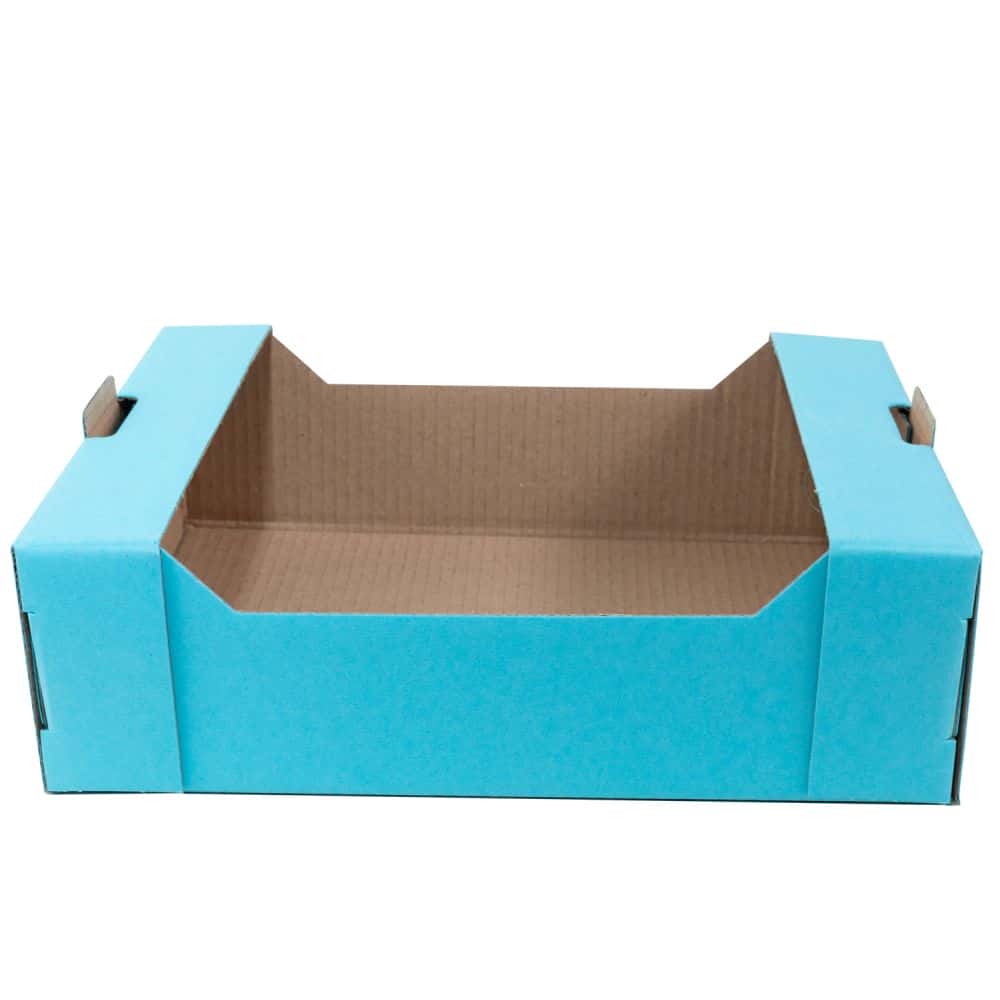 Präsentkorb Obstkiste 145 x 190 x 60 mm Azur Blau