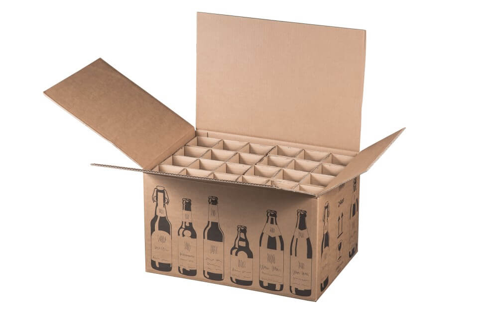 Bierversandkarton Flex 24er für Großabnehmer 0,33 l - 0,5 l, nur Umkarton, für 24 Flaschen Bierversandkarton Flex 24er für Großabnehmer 0,33 l - 0,5 l, nur Umkarton, für 24 Flaschen