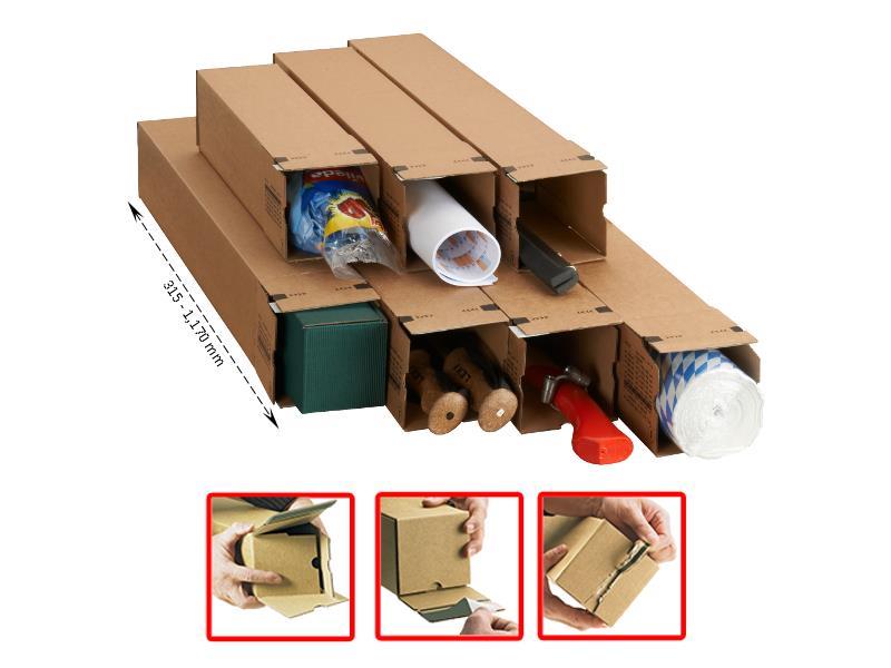 Versandhülsen eckig 1005 x 105 x 105 mm, DIN B0