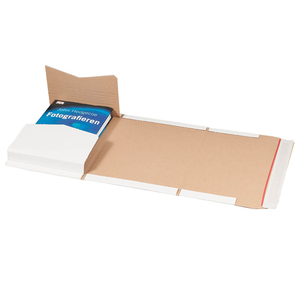 Buchverpackung Standard, weiß 249 x 165 x 60 mm (DIN A5+)