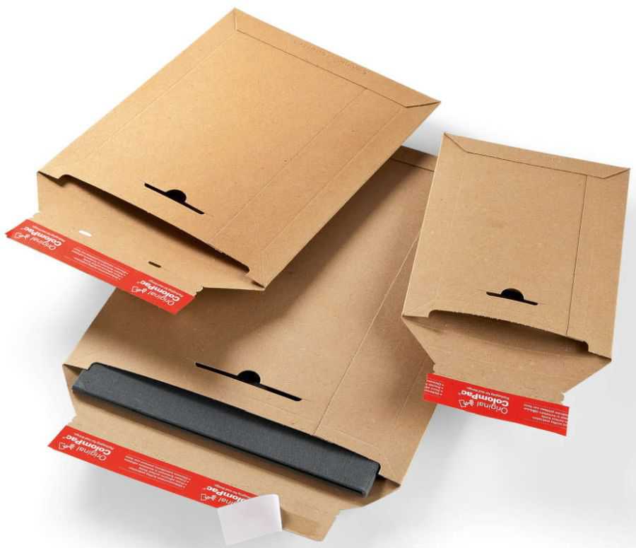 Versandtasche Vollpappe, braun 260 x 345 x 0-30 mm