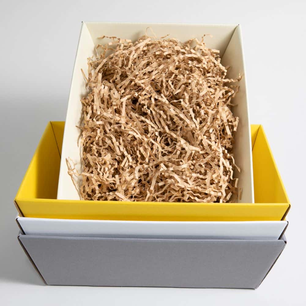 Präsentkorb viereckig 200 x 275 x 80 mm Sonnengelb