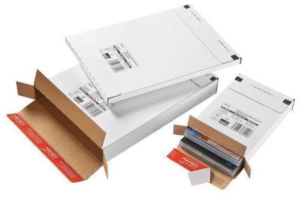 Versandkarton portooptimiert, weiß 244 x 344 x 45 mm (Maxibrief)