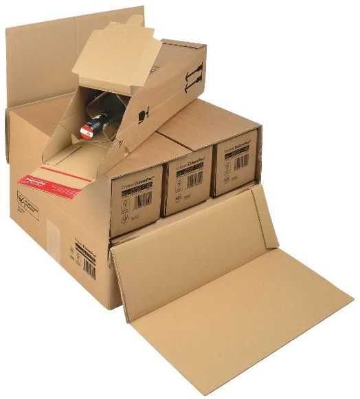 Flaschenversandkarton DHL-Zertifikat (PTZ) 375 x 365 x 250 mm (3er/6er) - nur Umkarton