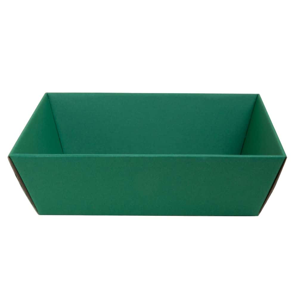 Präsentkorb viereckig 200 x 275 x 80 mm Smaragd Grün
