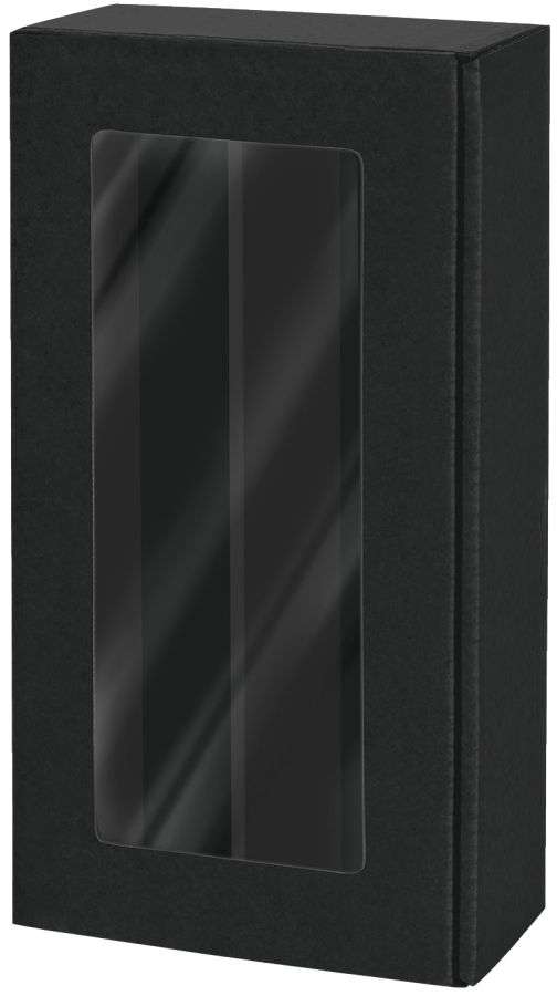 Geschenkbox Passepartout schwarz 2er Wein/Sekt