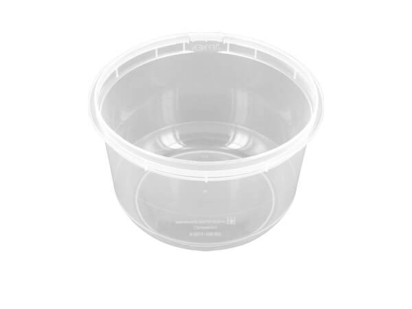 transparenter Originalitätsverschlussbecher rund PP 500 ml (Ø 126,7 x 74,5 mm)