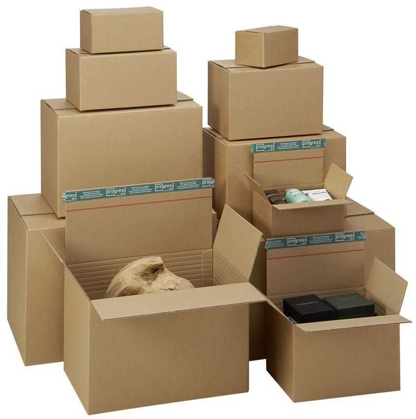 Versandkarton "Premium" mit Steckboden 390 x 290 x 250-160 mm