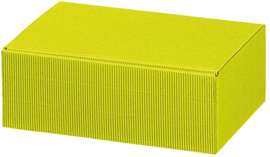 Geschenkbox offene Welle 1er Bocksbeutel limette
