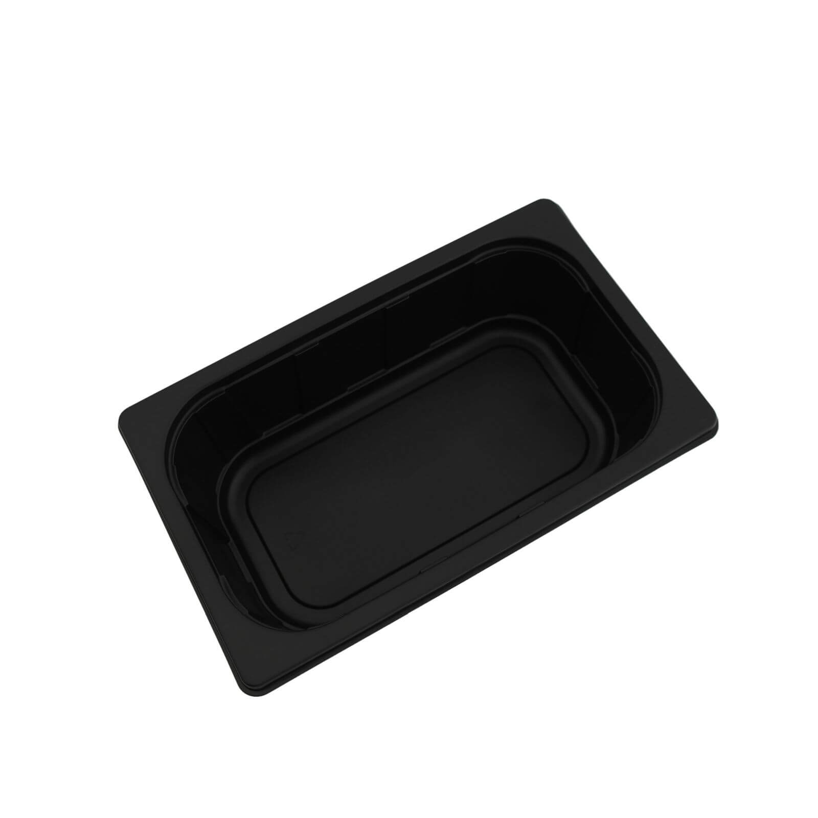 Siegelschale PP Tray schwarz, MAP 265 x 160 x 080 mm (1/4 GN)