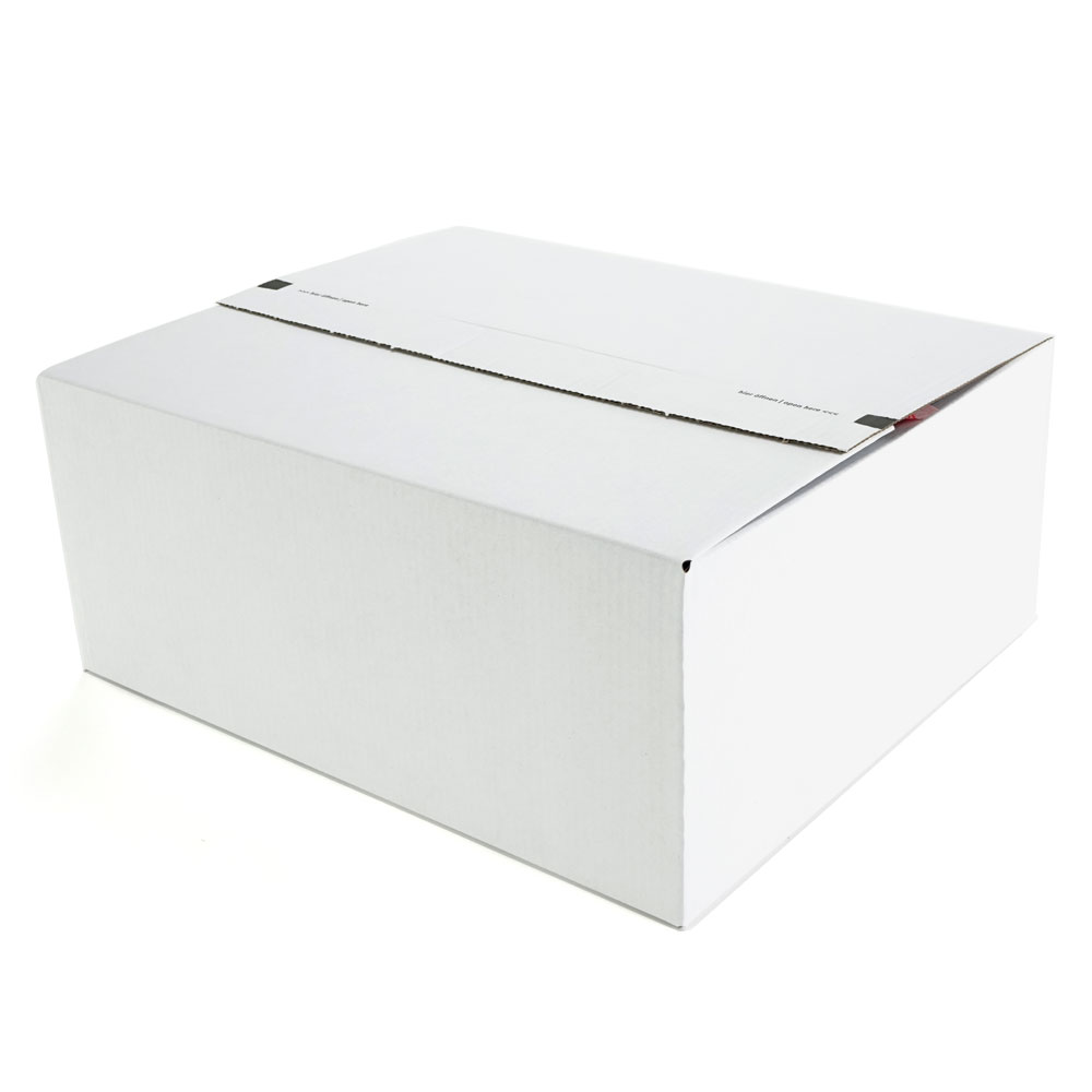 Blitzbodenkarton wiederverschließbar, Z-Faltung, weiß 389 x 324 x 160 mm