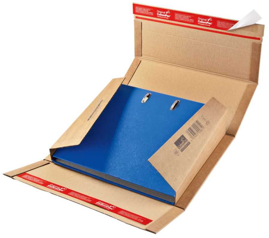 Ordnerversandverpackung Doppelverschluss braun, 320 x 290 x 35-80 mm