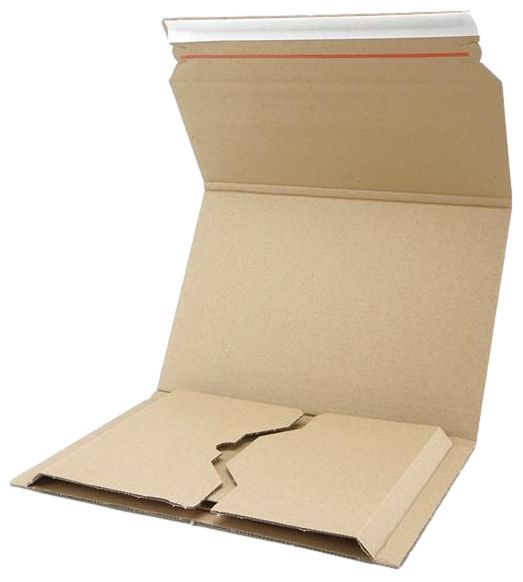 Buchverpackung braun 455 x 325 x 0-80 mm (DIN A3)