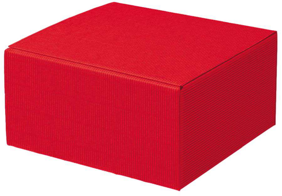 Geschenkbox Allrounder offene Welle 200 x 200 x 100 mm rot