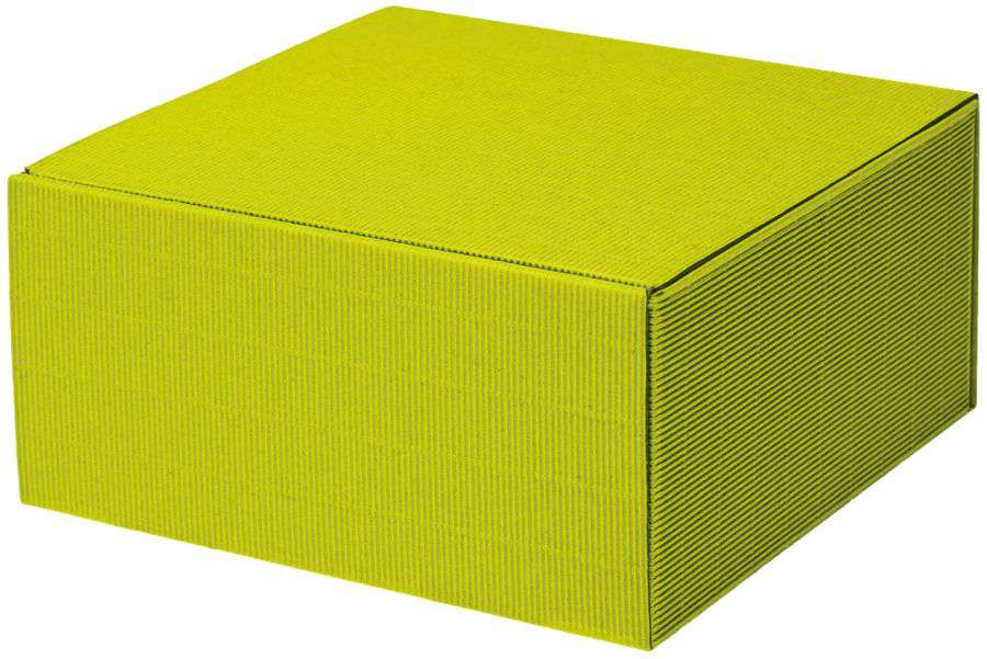 Geschenkbox Allrounder offene Welle 250 x 250 x 120 mm limette