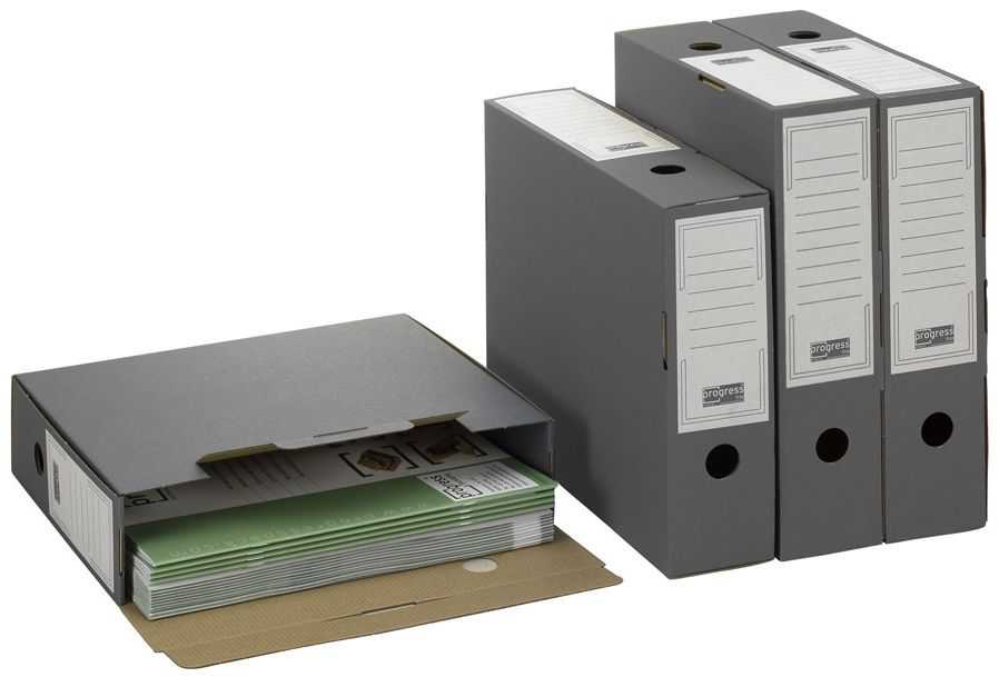 Archivboxen "Select 80/100" grau 315 x 260 x 76 mm (DIN A4+)