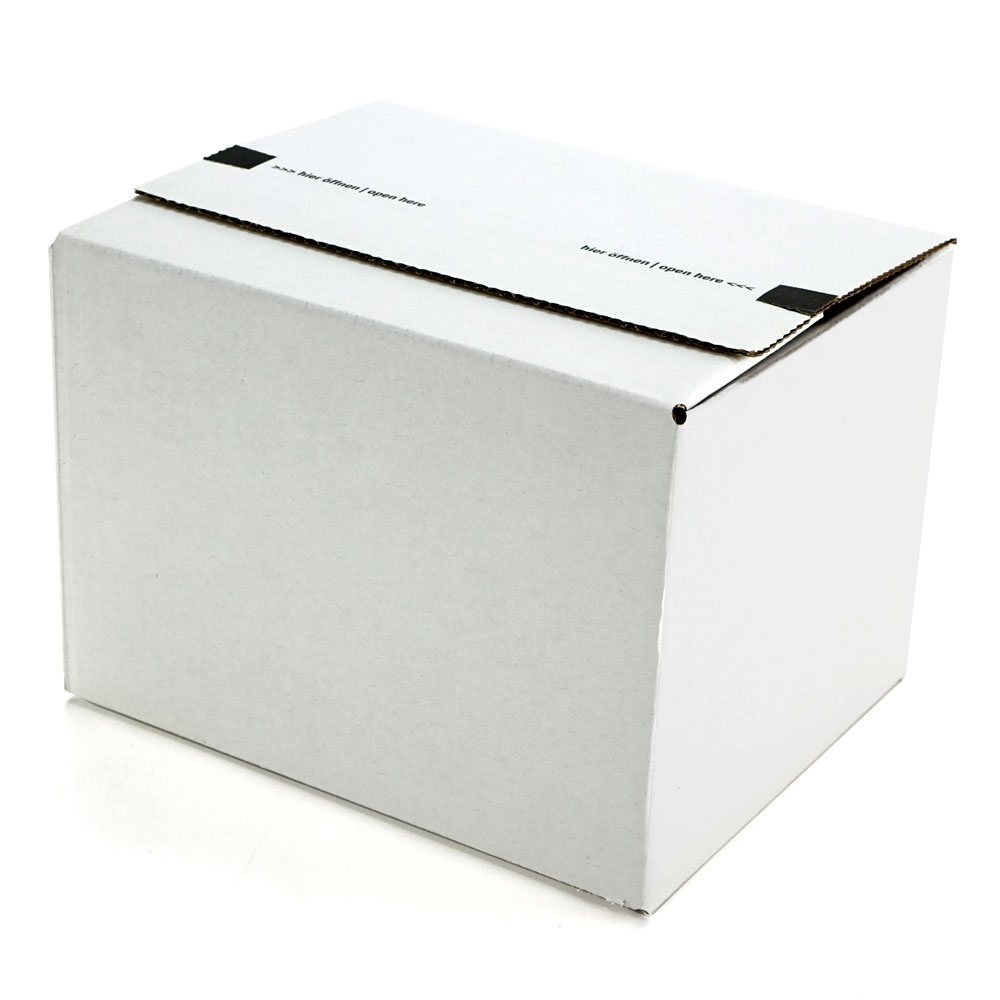 Blitzbodenkarton wiederverschließbar, Z-Faltung, weiß 184 x 149 x 127 mm
