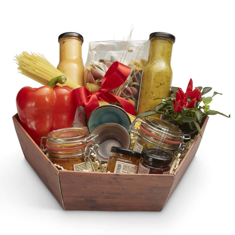 Präsentkorb sechseckig 305 x 270 x 85 mm Holz