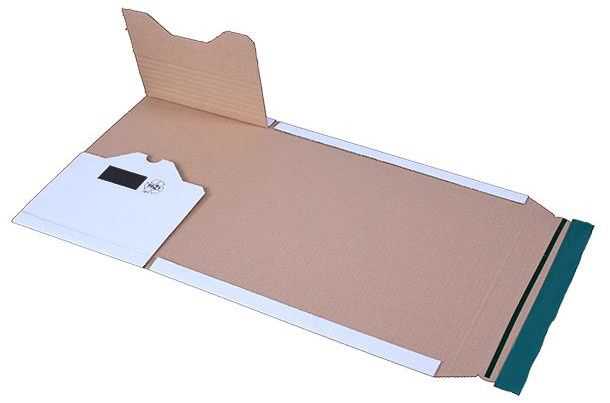 Buchverpackung "Premium" Wellpappe, weiß, 300 x 220 x 0-80 mm (DIN A4)