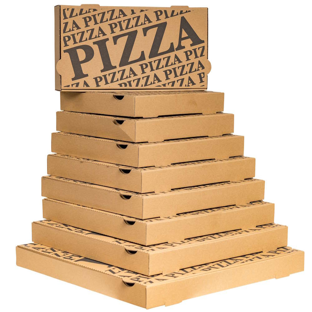 Pizzakarton EcoLine braun 40 x 40 x 4 cm